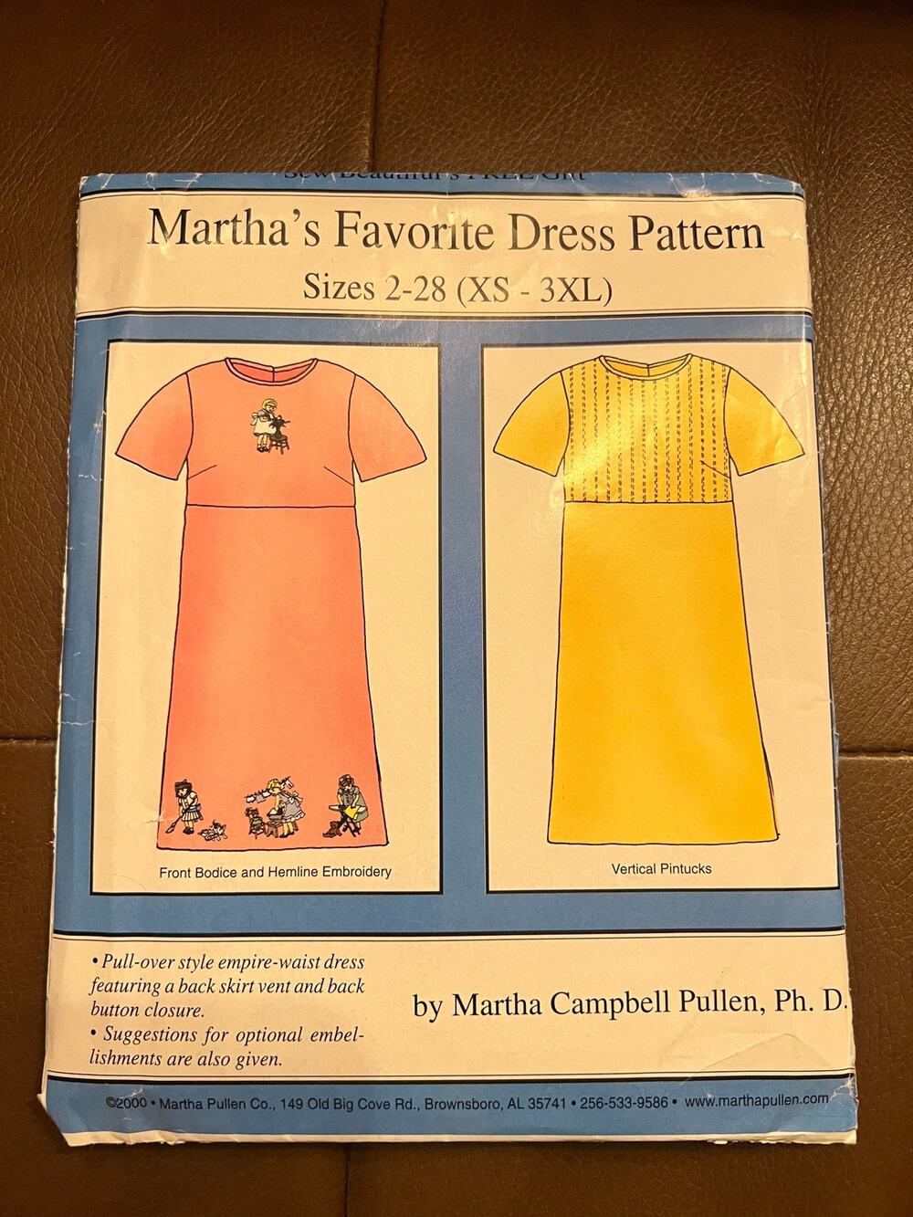Vintage Martha Pullen Favorite Dress Sewing Pattern Sizes 2-28 XS-3XL Uncut